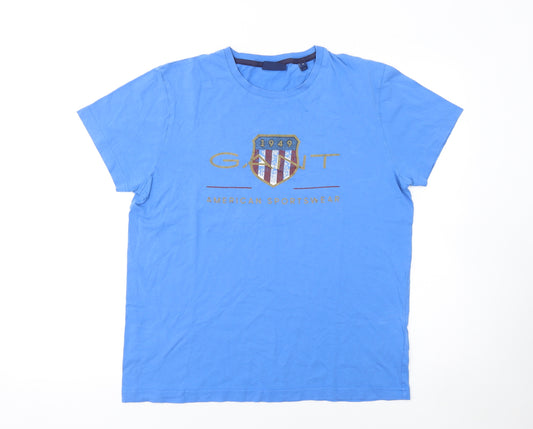 GANT Men's Blue American Sportswear Graphic T-Shirt Size M