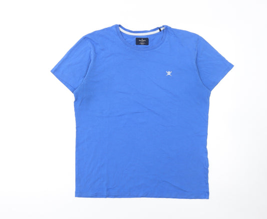 Hackett Men's Blue Classic Fit Cotton Crew Neck T-Shirt - M