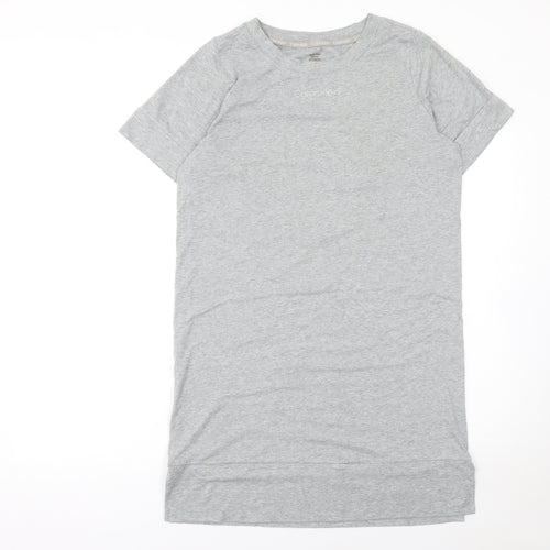 Calvin Klein Womens Grey Cotton Jersey T-Shirt Nightshirt XS
