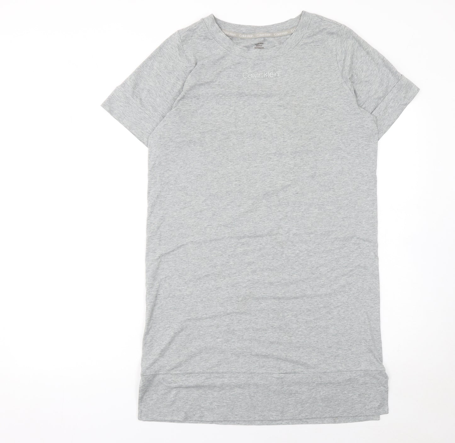 Calvin Klein Womens Grey Cotton Jersey T-Shirt Nightshirt XS