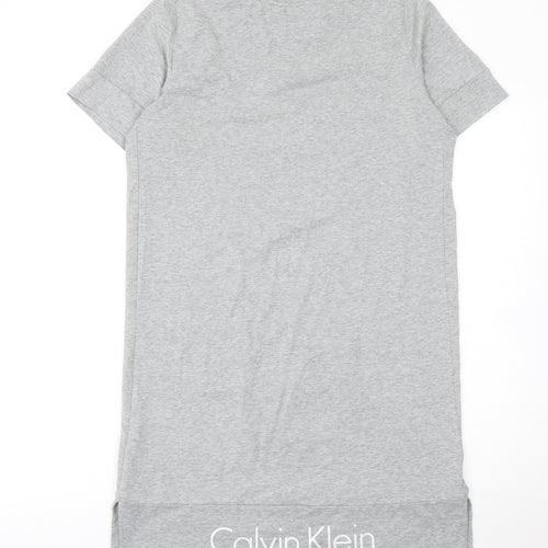 Calvin Klein Womens Grey Cotton Jersey T-Shirt Nightshirt XS
