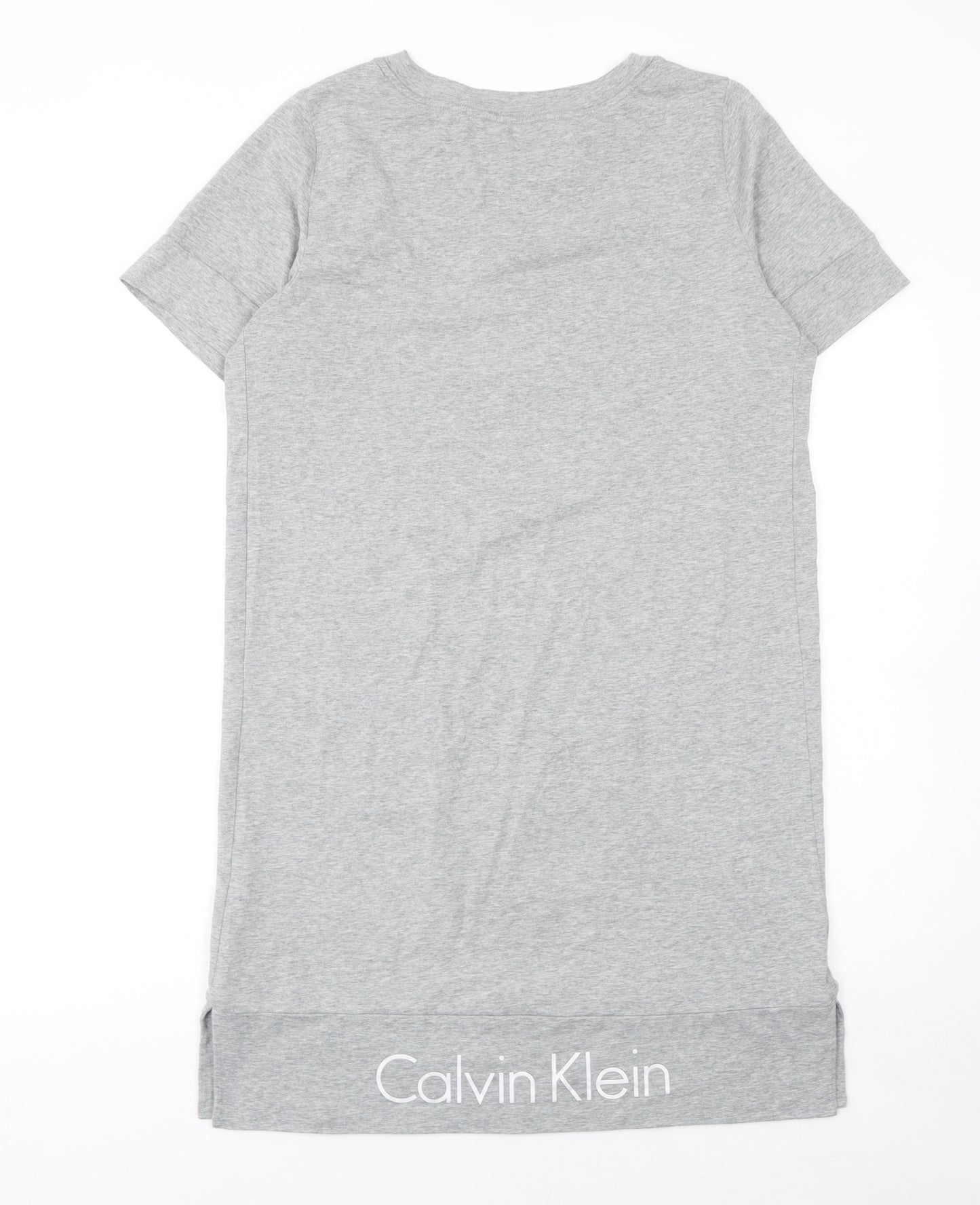 Calvin Klein Womens Grey Cotton Jersey T-Shirt Nightshirt XS