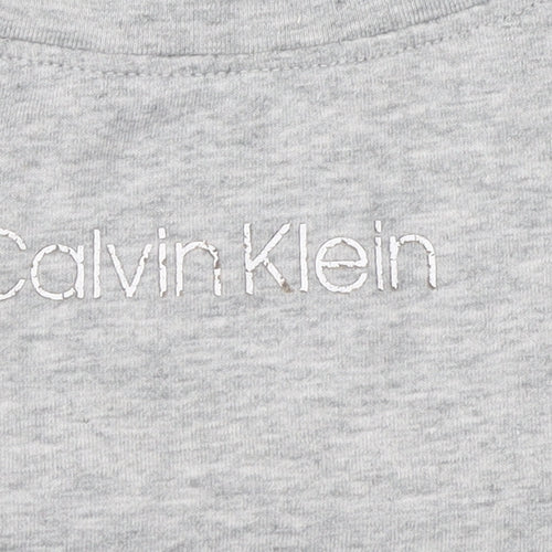 Calvin Klein Womens Grey Cotton Jersey T-Shirt Nightshirt XS