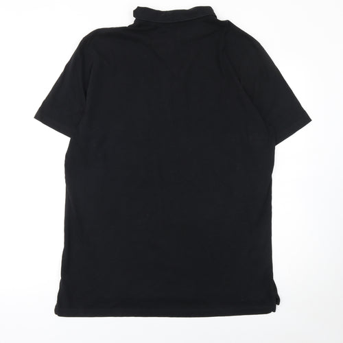 GAP Men’s Black Cotton Short Sleeve Polo Shirt Size L
