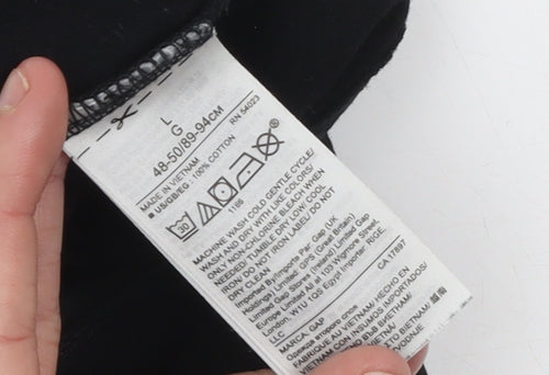 GAP Men’s Black Cotton Short Sleeve Polo Shirt Size L