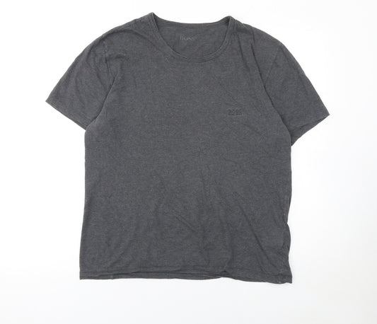 Hugo Boss Men's Grey Cotton Crew Neck Short Sleeve T-Shirt L