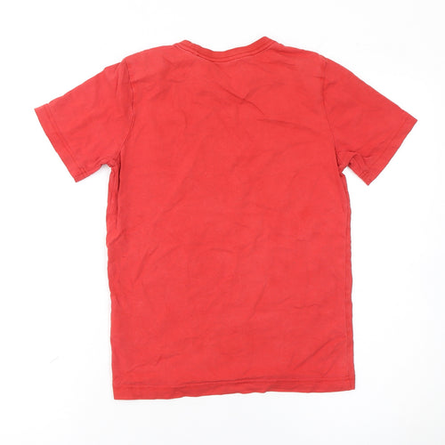 Adidas Boys Red Camouflage Logo T-Shirt 11-12 Years Short Sleeve Cotton