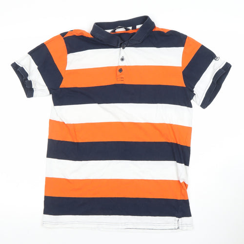 Regatta Men's Multicoloured Striped Cotton Polo Shirt Size L