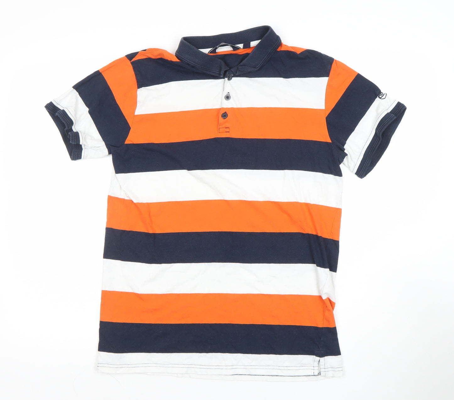 Regatta Men's Multicoloured Striped Cotton Polo Shirt Size L