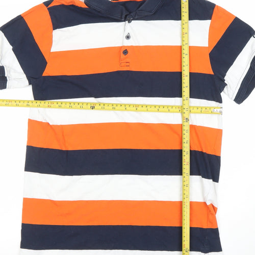 Regatta Men's Multicoloured Striped Cotton Polo Shirt Size L