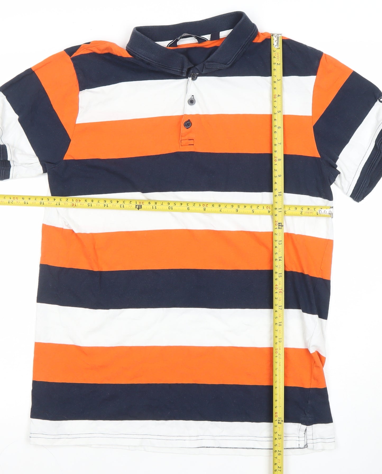 Regatta Men's Multicoloured Striped Cotton Polo Shirt Size L