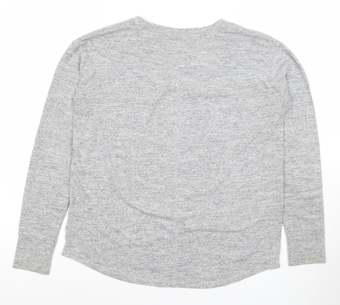 GAP Women’s Grey V-Neck Long Sleeve Basic Jersey T-Shirt Size S