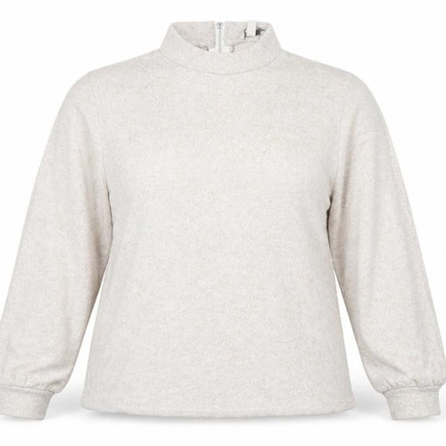 Oasis Women’s Beige Size 14 Mock Neck Half Zip Knit Jumper