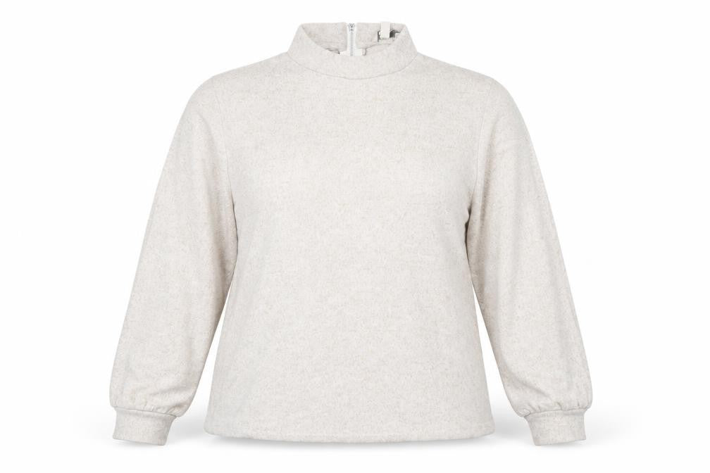 Oasis Women’s Beige Size 14 Mock Neck Half Zip Knit Jumper
