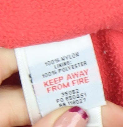 Mini Boden Girls Blue Heart Print Hooded Puffer Jacket 7-8 Years