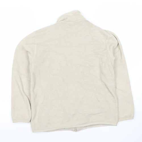 Adidas Womens Beige Fleece Full Zip Jacket Size S