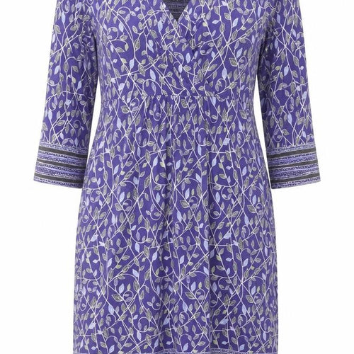 Marks and Spencer Per Una Purple Floral Ruched V-Neck Shift Dress Women’s Size 12