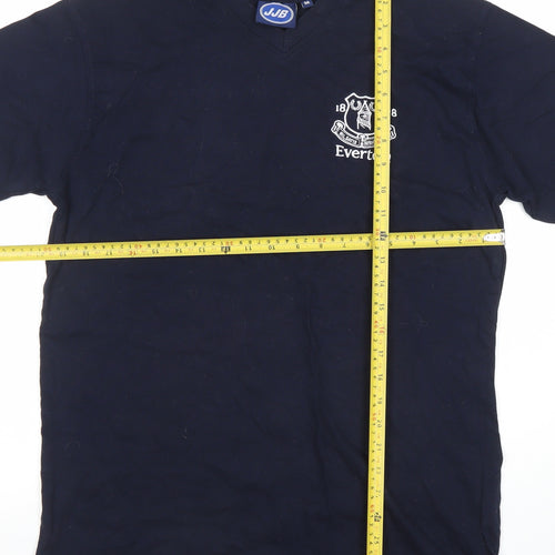 JJB Men’s Blue Everton Embroidered V-Neck Cotton Sports T-Shirt M