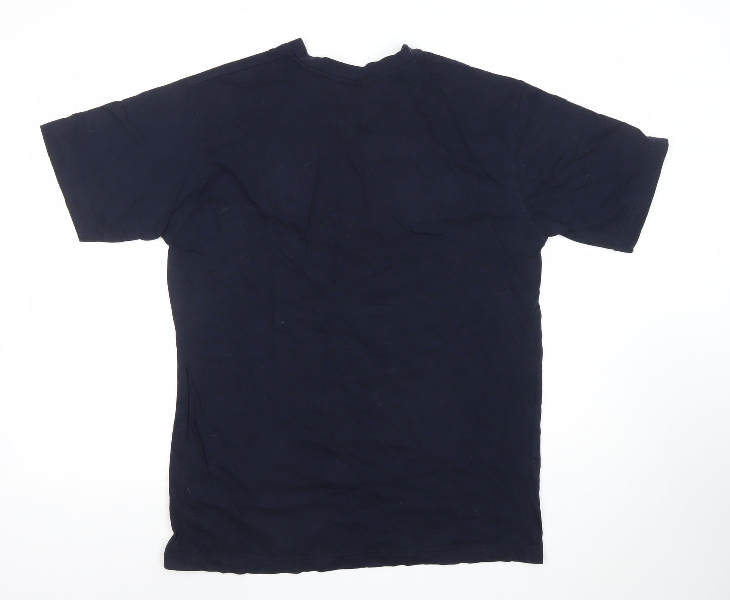 JJB Men’s Blue Everton Embroidered V-Neck Cotton Sports T-Shirt M