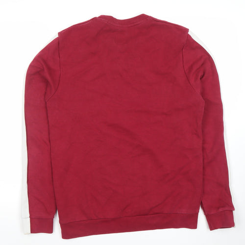 Jack Wills Men's Red Small Crew Neck Logo Sweatshirt