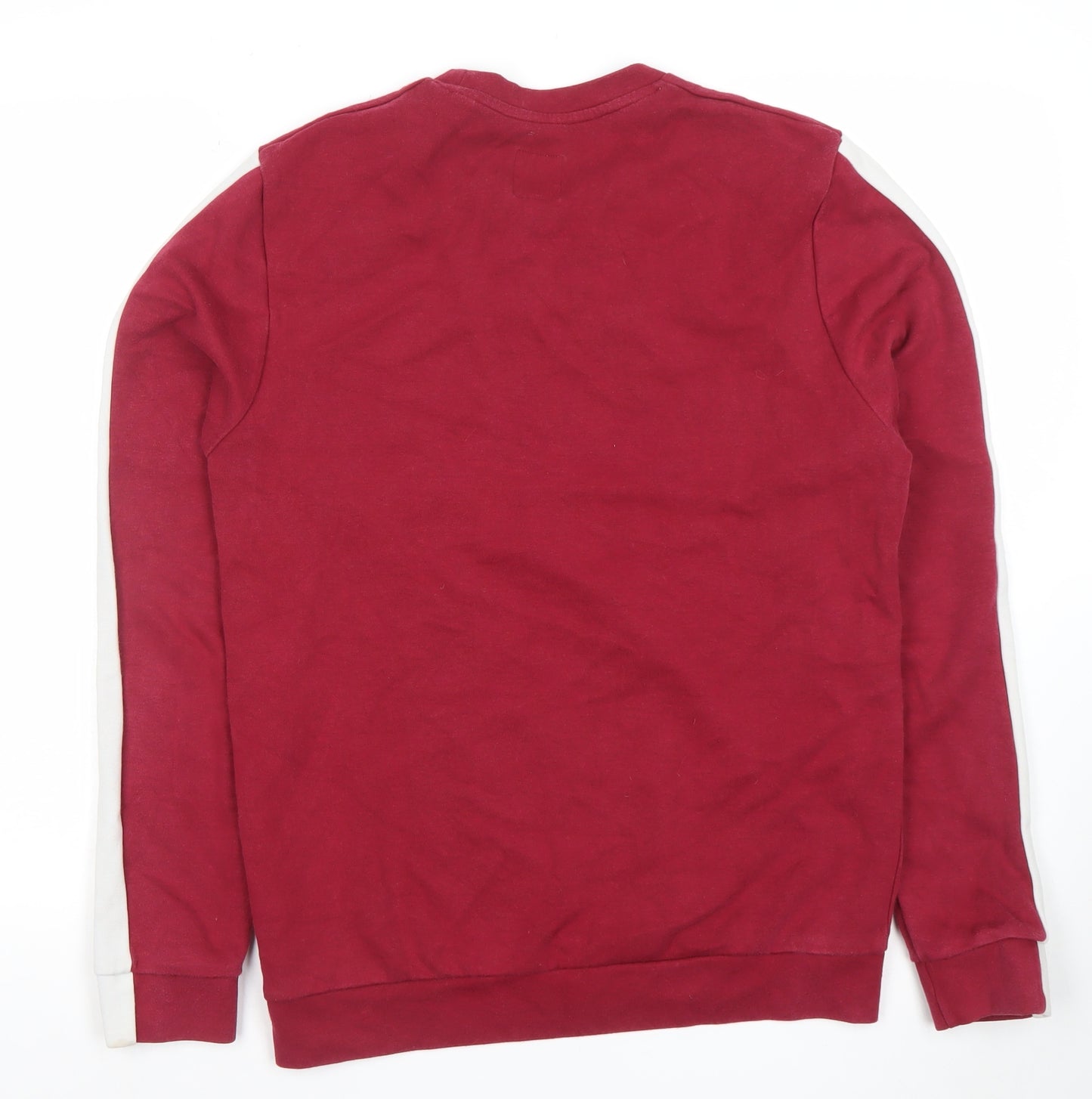 Jack Wills Men's Red Small Crew Neck Logo Sweatshirt