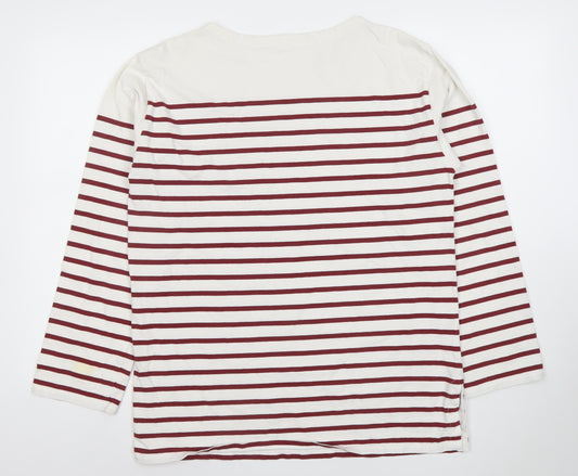 Uniqlo Women’s Multicoloured Striped Long Sleeve Cotton T-Shirt M