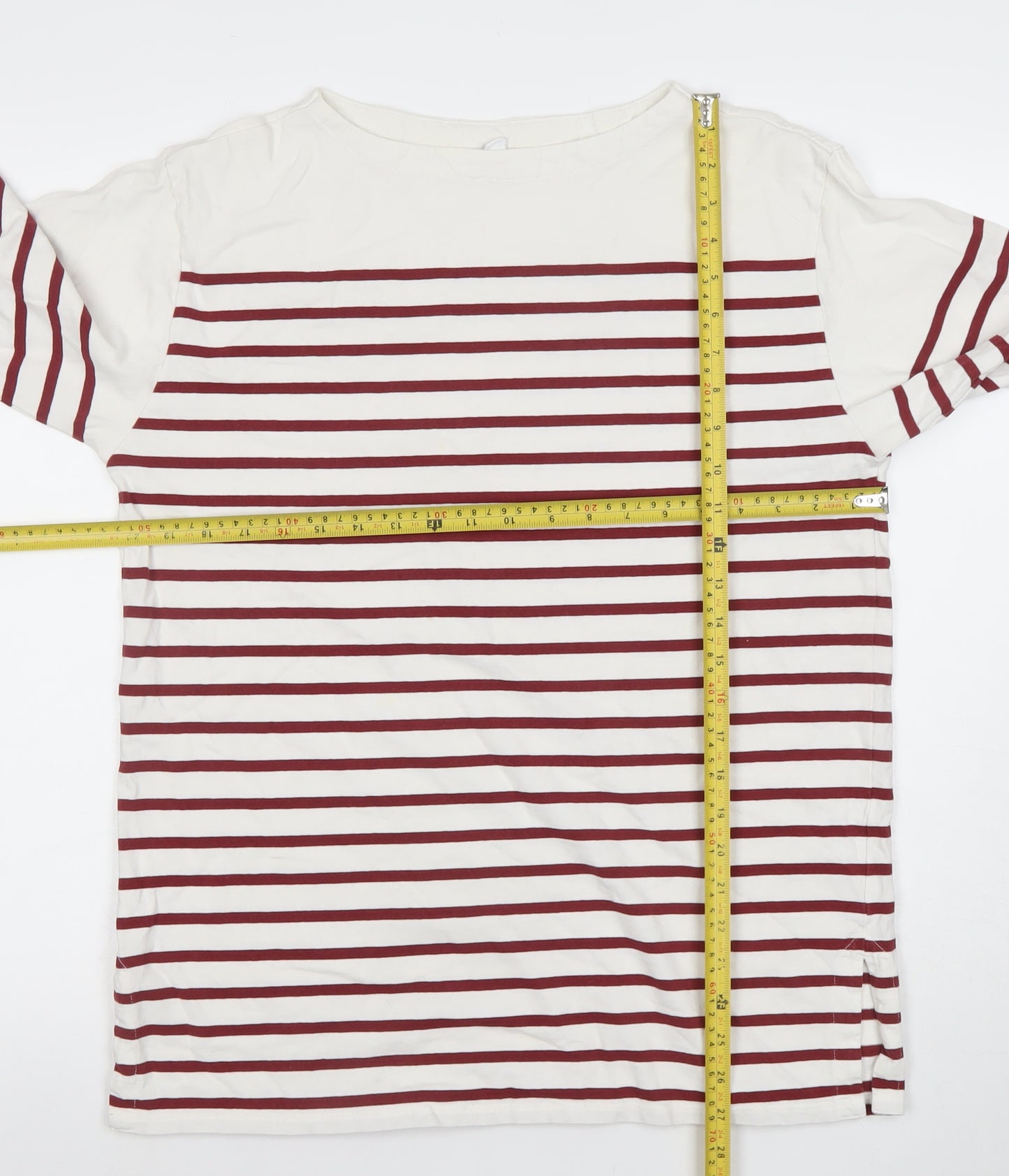 Uniqlo Women’s Multicoloured Striped Long Sleeve Cotton T-Shirt M