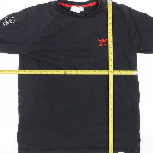 adidas Men's Black Crew Neck Pullover Sweatshirt Size M