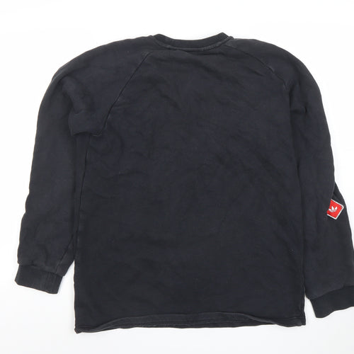 adidas Men's Black Crew Neck Pullover Sweatshirt Size M