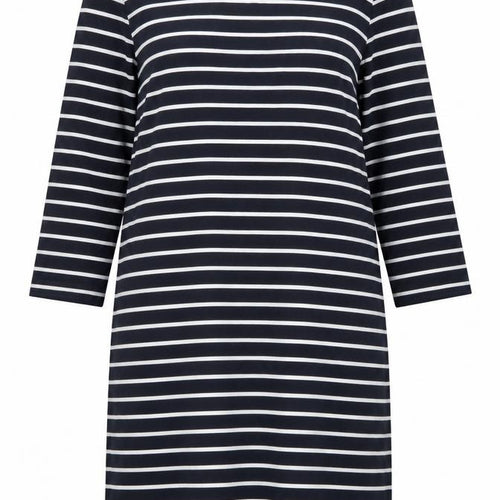 French Connection Women Blue Stripe T-Shirt Dress Size 12