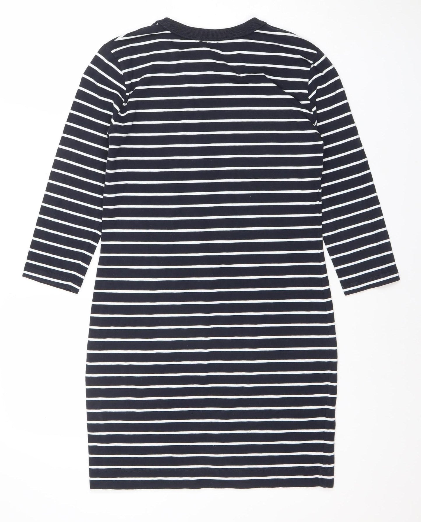 French Connection Women Blue Stripe T-Shirt Dress Size 12