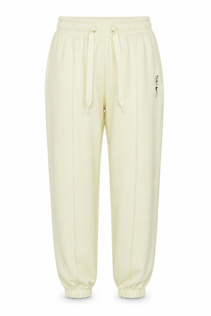 Front view of Nike Women Ivory Polyester Jogger Trousers, size S