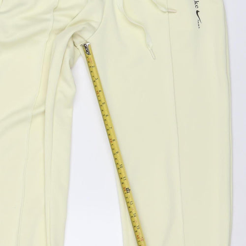 Nike Women Ivory Polyester Jogger Trousers Size S