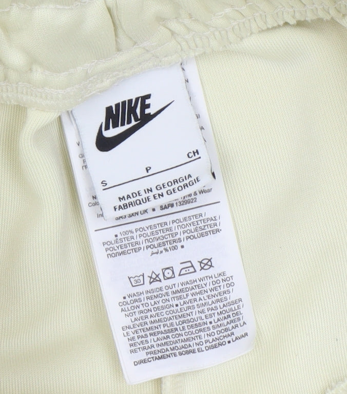 Nike Women Ivory Polyester Jogger Trousers Size S