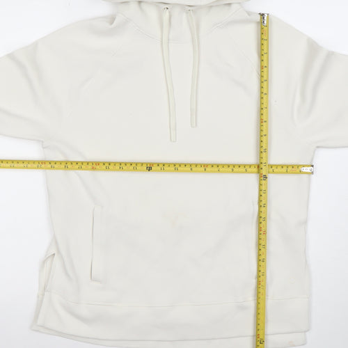 Marks and Spencer Women Ivory Cotton Pullover Hoodie XS