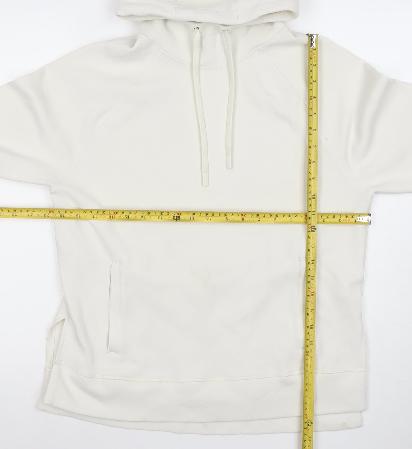 Marks and Spencer Women Ivory Cotton Pullover Hoodie XS