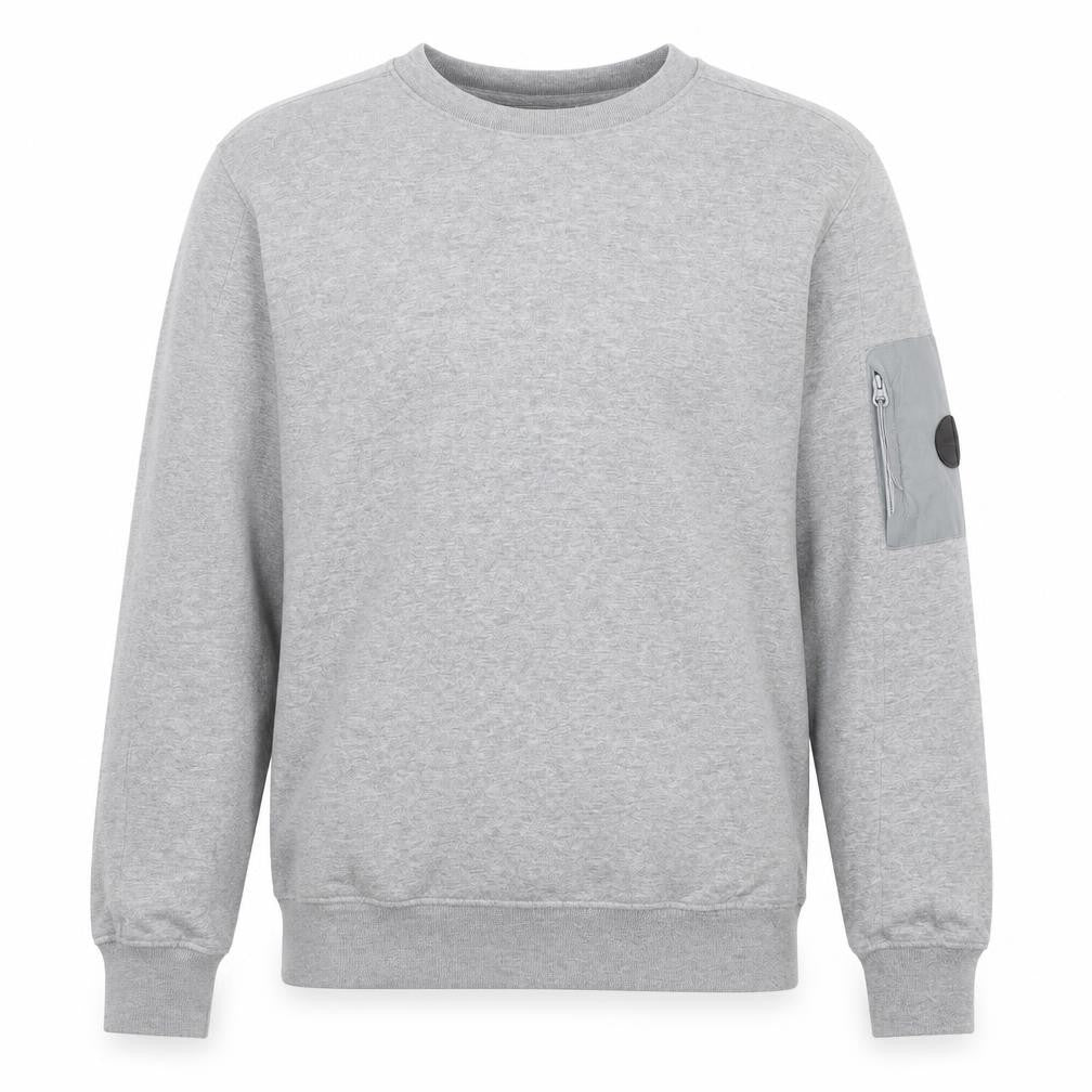 Front view of Firetrap Men’s Grey Crew Neck Pullover Sweatshirt, size L