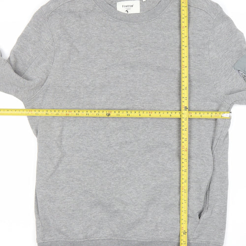 Firetrap Men’s Grey Crew Neck Pullover Sweatshirt Size L