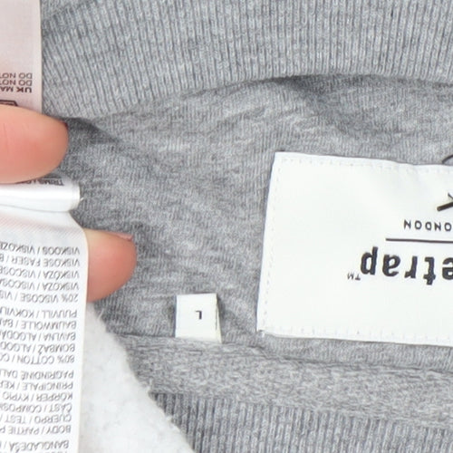 Firetrap Men’s Grey Crew Neck Pullover Sweatshirt Size L
