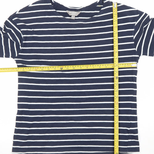 Mountain Warehouse Womens Blue Striped Cotton T-Shirt UK 14