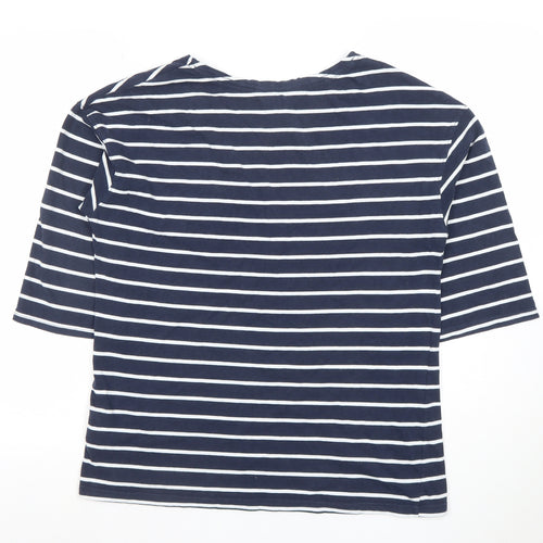 Mountain Warehouse Womens Blue Striped Cotton T-Shirt UK 14