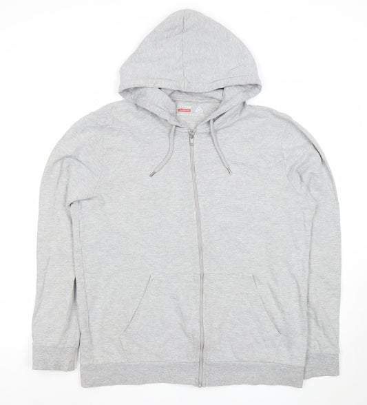 Topman Men's Grey Full Zip Hoodie Classic Fit Size M
