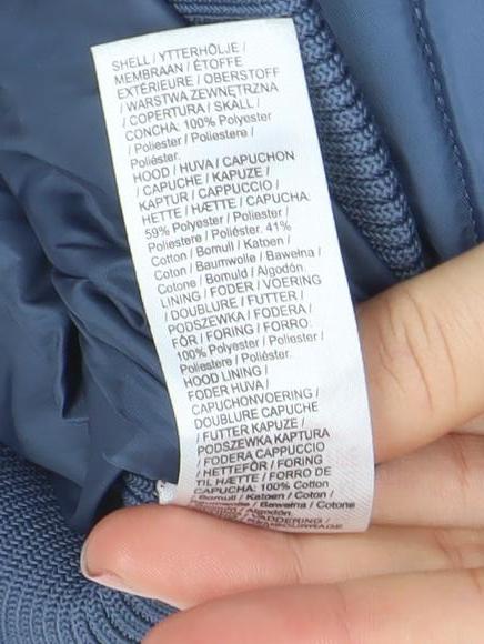 River Island Men's Blue Hooded Puffer Waistcoat M