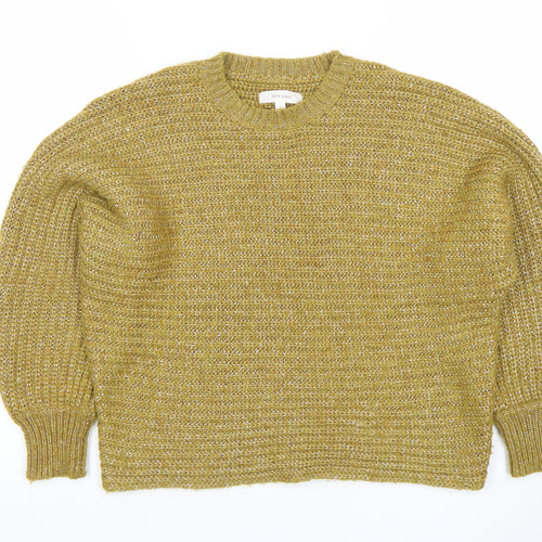 Marks and Spencer Per Una Womens Green Size 12 Chunky Knit Jumper