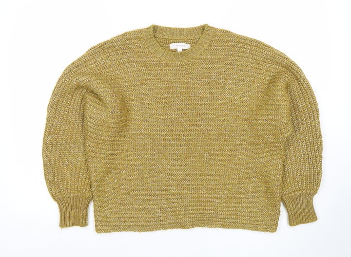 Marks and Spencer Per Una Womens Green Size 12 Chunky Knit Jumper