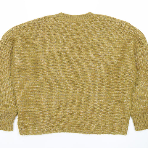 Marks and Spencer Per Una Womens Green Size 12 Chunky Knit Jumper