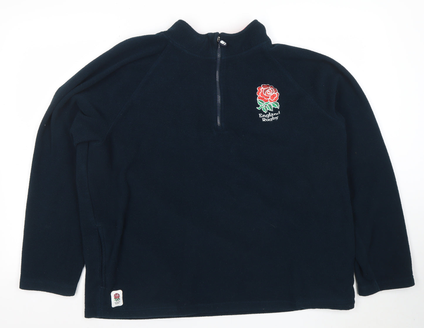 England Rugby Mens Blue Fleece 1/4 Zip Sweatshirt XL
