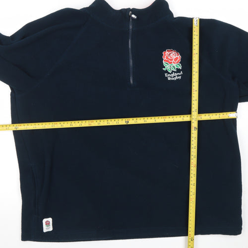 England Rugby Mens Blue Fleece 1/4 Zip Sweatshirt XL