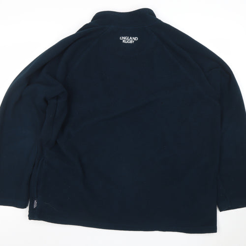 England Rugby Mens Blue Fleece 1/4 Zip Sweatshirt XL