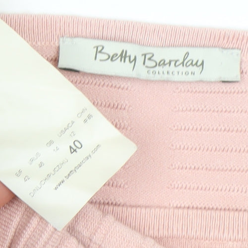 Betty Barclay Women Pink Size 12 Lightweight Knit Jumper